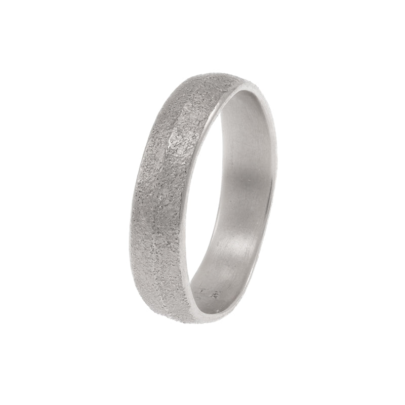 14K Gold Organic Leaf Band