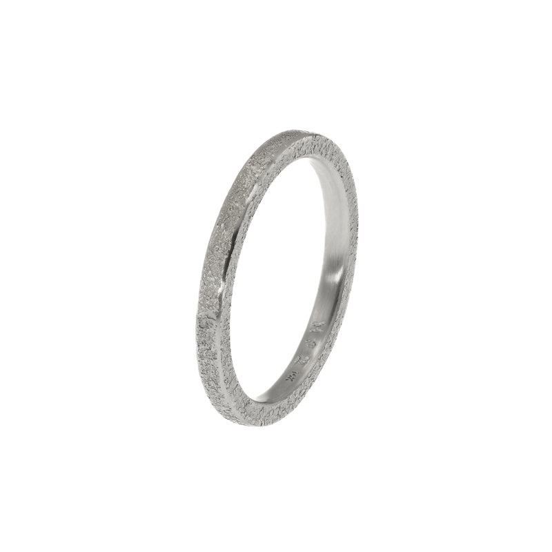 14K Gold Thin Rustic Band - Hozoni Designs