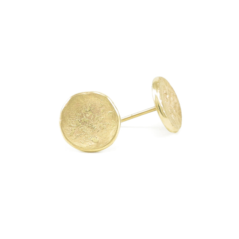 14K Gold Organic Stud Earrings - Hozoni Designs