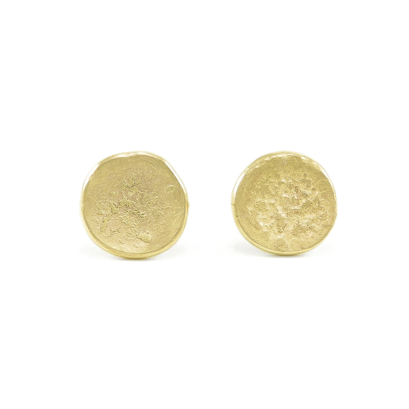 14K Gold Organic Stud Earrings - Hozoni Designs