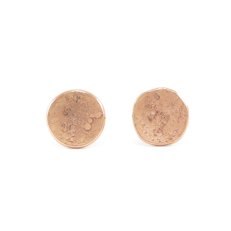 14K Gold Organic Stud Earrings - Hozoni Designs