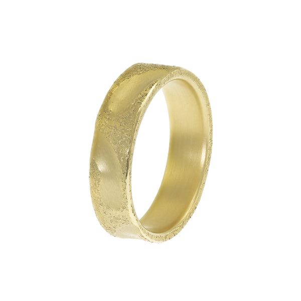 Women's 14K Gold Carved Band - Hozoni Designs