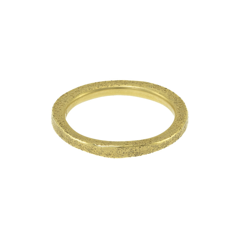 Women's 14K Gold Thin Organic Band - Hozoni Designs