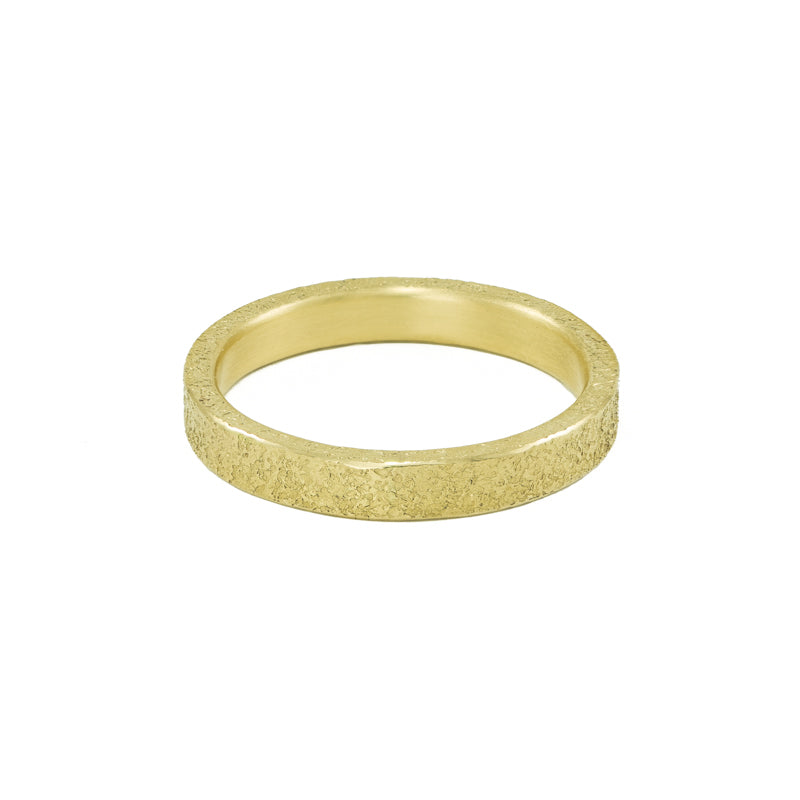 Women's 14K Gold 3mm Rustic Band - Hozoni Designs