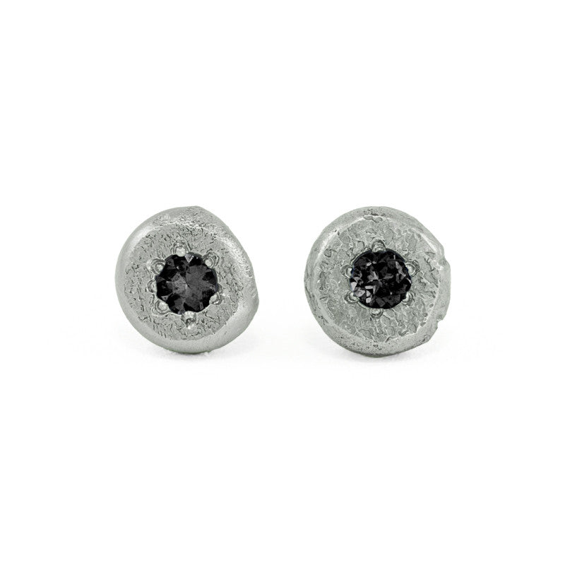 14K Gold Button Stud Earrings - Various Gemstones - Hozoni Designs