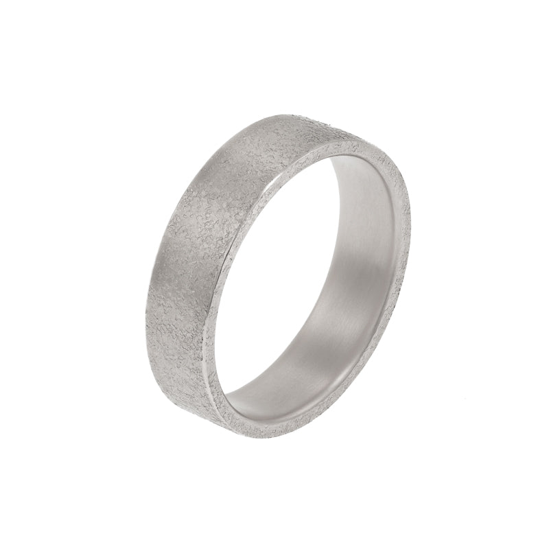 Men's 14K Gold Rustic Band, 6mm - Hozoni Designs