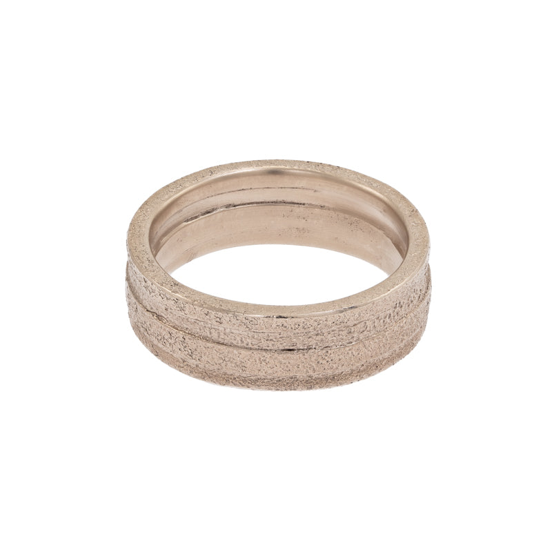 Men's 14K Gold Uneven Band - Hozoni Designs