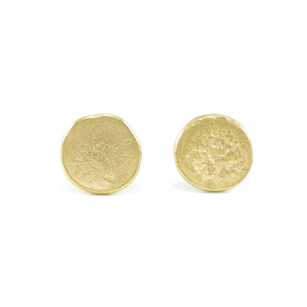 14K Gold Organic Stud Earrings - Hozoni Designs