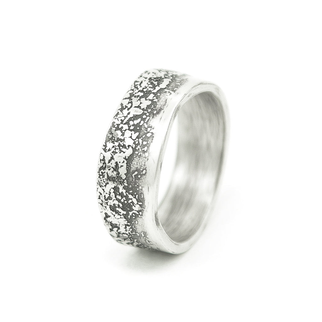 Men's Sterling Silver Organic Band - Hozoni Designs
