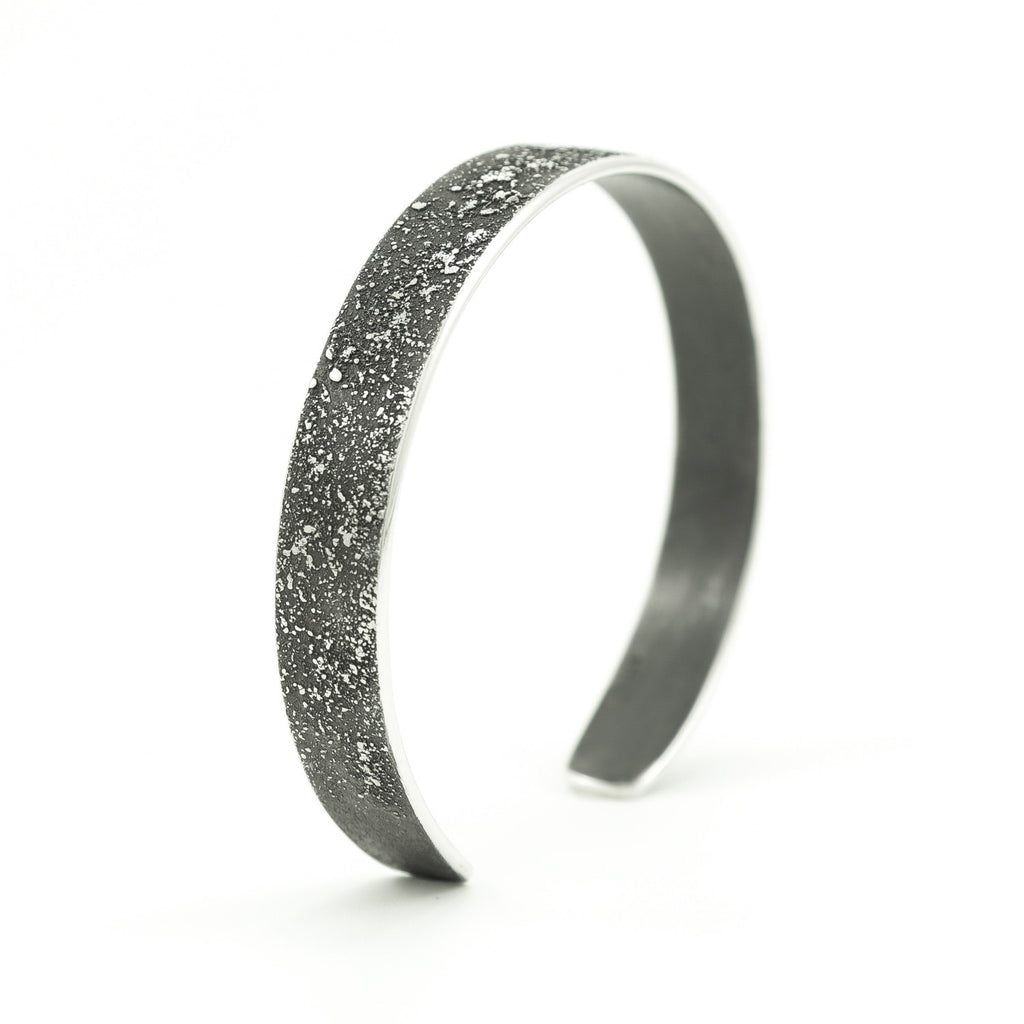 Sterling Silver Cuff Bracelet with Organic Texturing - Hozoni Designs